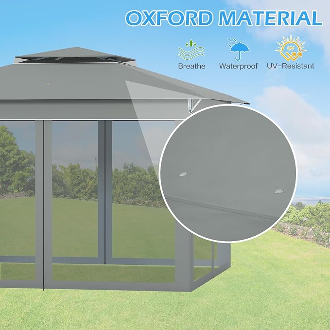 ECOTOUGE 11FT Pop Up Gazebo, Canopy Tent - Image 3