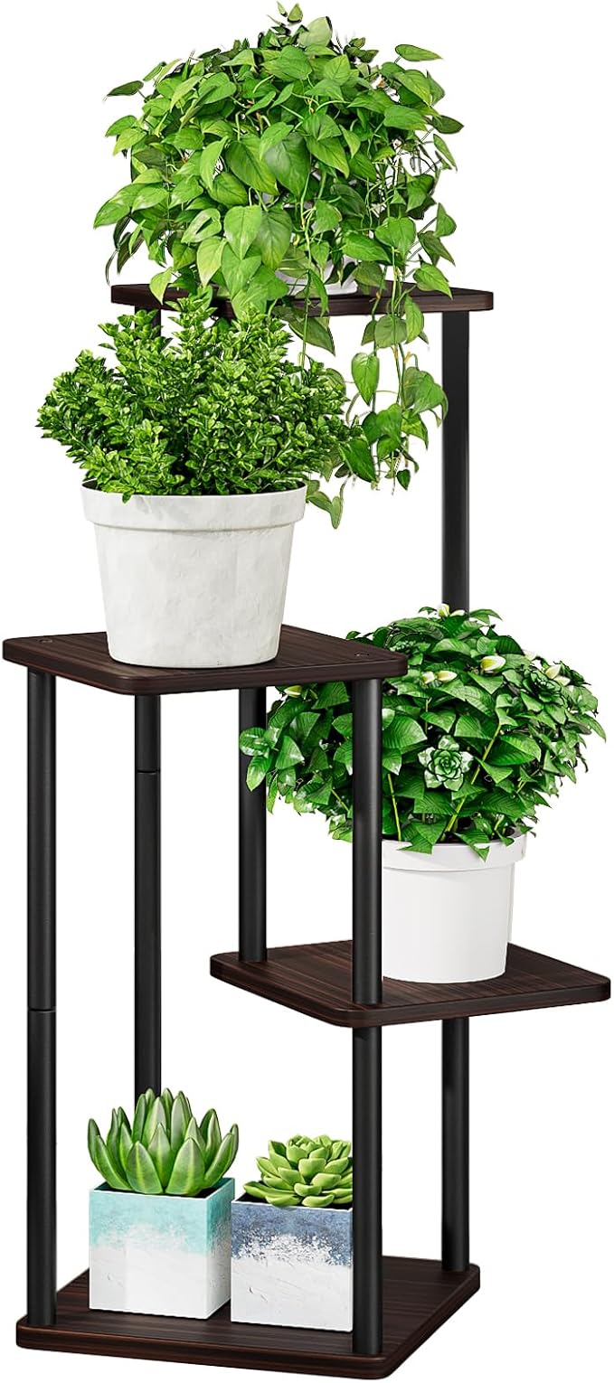 AZERPIAN Plant Stand 4 Tier Indoor Metal Flower Shelf by AZERPIAN