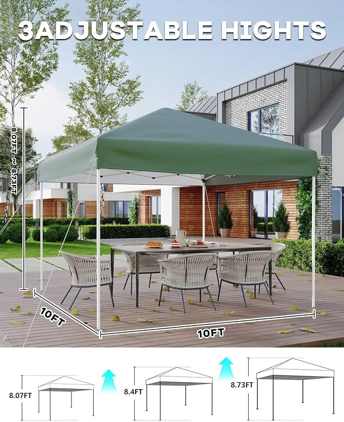 GarveeLife 10x10 Pop Up Canopy Tent, Outdoor Tent - Image 2