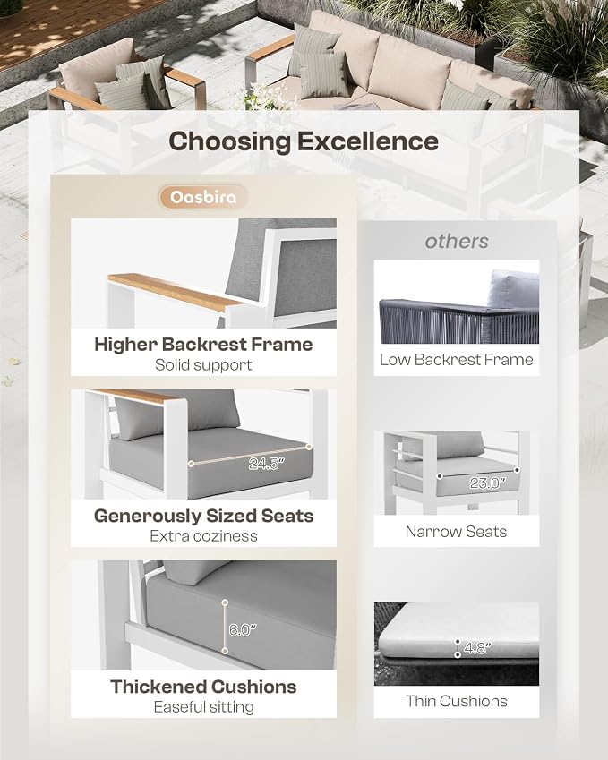 Aluminum Outdoor Patio Furniture Set - Image 2
