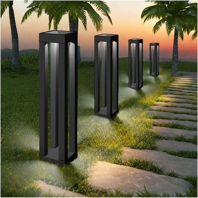 Solar Floor Lamps Outdoor Decor Lanterns Waterproof Deck Lights - Image 2
