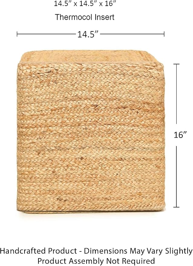 REDEARTH · Cube Pouf Foot Stool Ottoman - Image 3