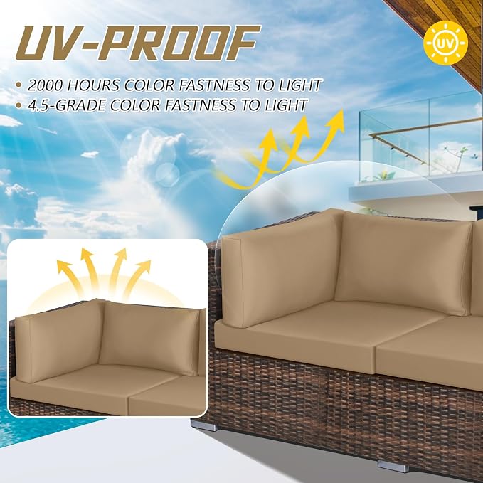 Patelai 11 Pcs Waterproof Patio Cushion Covers - Image 2