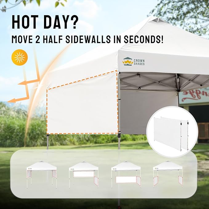 CROWN SHADES 10x10 Pop up Canopy Tent Instant Canopy - Image 4