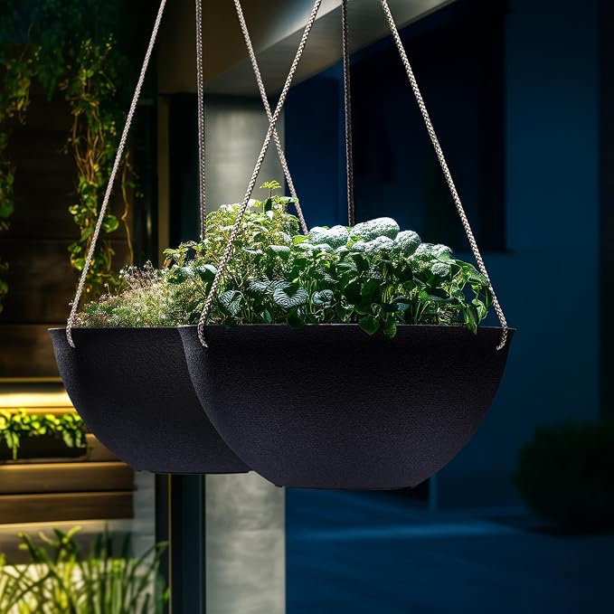 LA JOLIE MUSE Hanging Planters for Outdoor Plants, Large Hanging Planter - Image 5