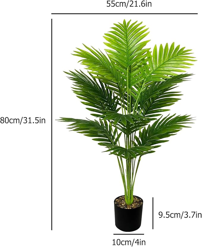 Artificial Plants in Pots Large Fake Tree Floor Faux Tropical Plants Decorative - Image 2