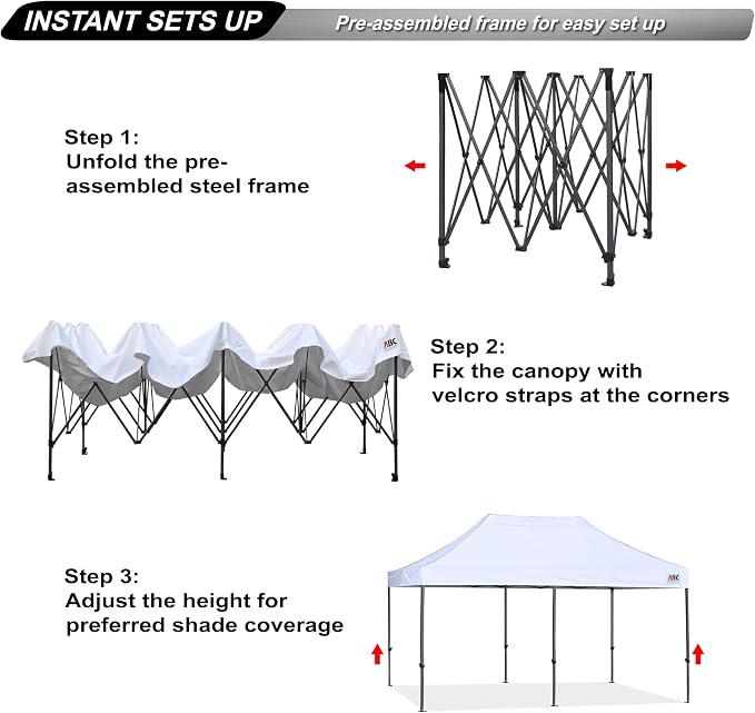 ABCCANOPY 10x20 Easy Pop Up Canopy Tent - Image 2