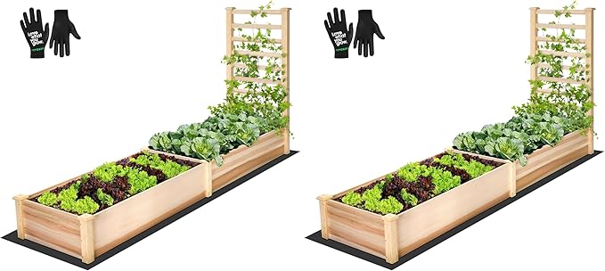 VIVOSUN Wooden Raised Garden Bed, Outdoor Wood Planter Box by VIVOSUN