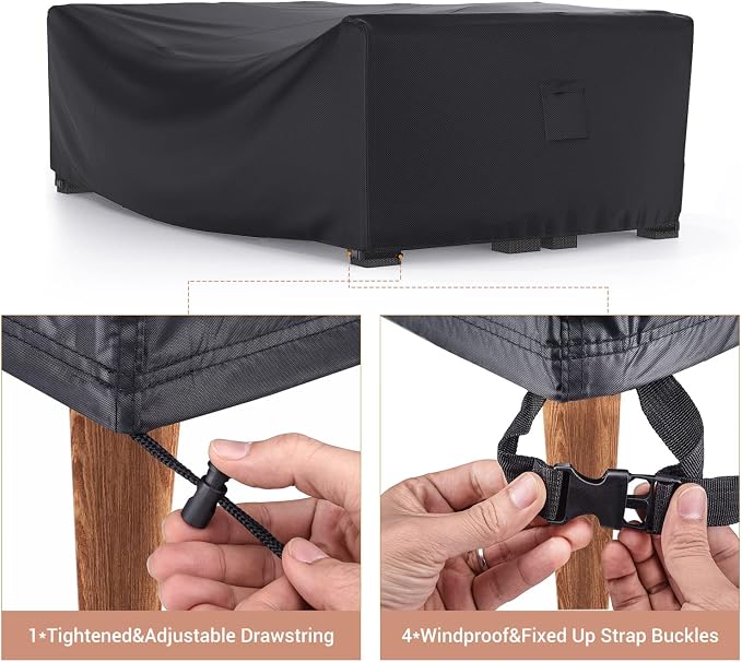 Patio Furniture Set Cover Waterproof, Mrrihand Outdoor Sectional Sofa Set Cover - Image 4