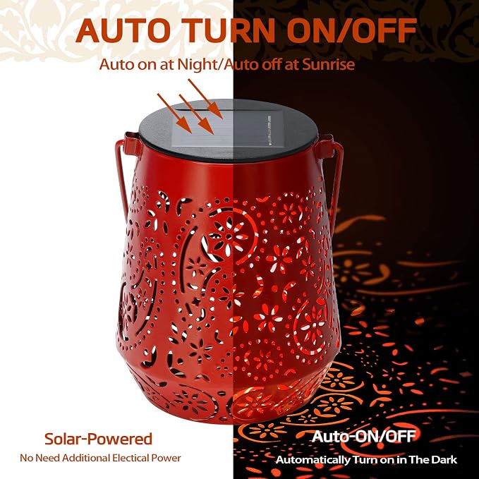 Woanger 6 Pcs Solar Lanterns Outdoor Waterproof - Image 4