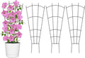 4 Pack 32'' Garden Trellis for Climbing Plants Outdoor Metal Trellis for Potted by Yaocom
