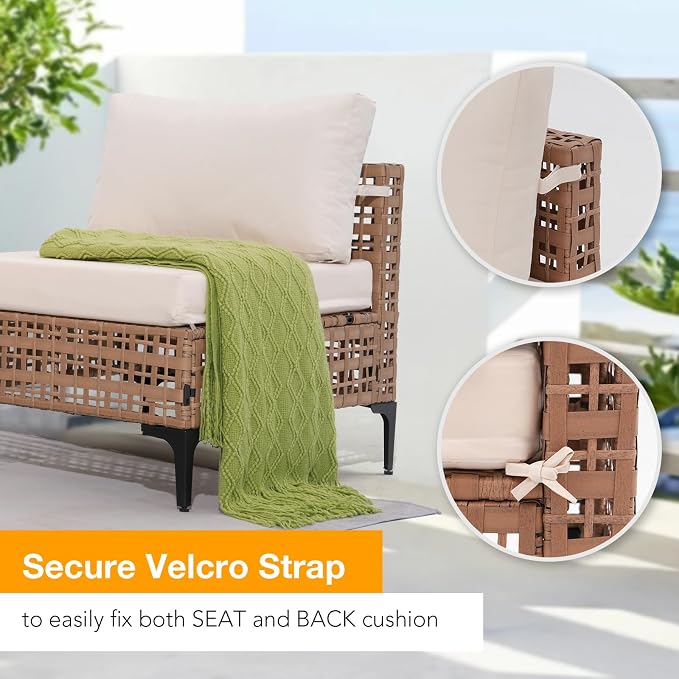 Patiorama 8 Piece Wicker Patio Furniture Set - Image 6