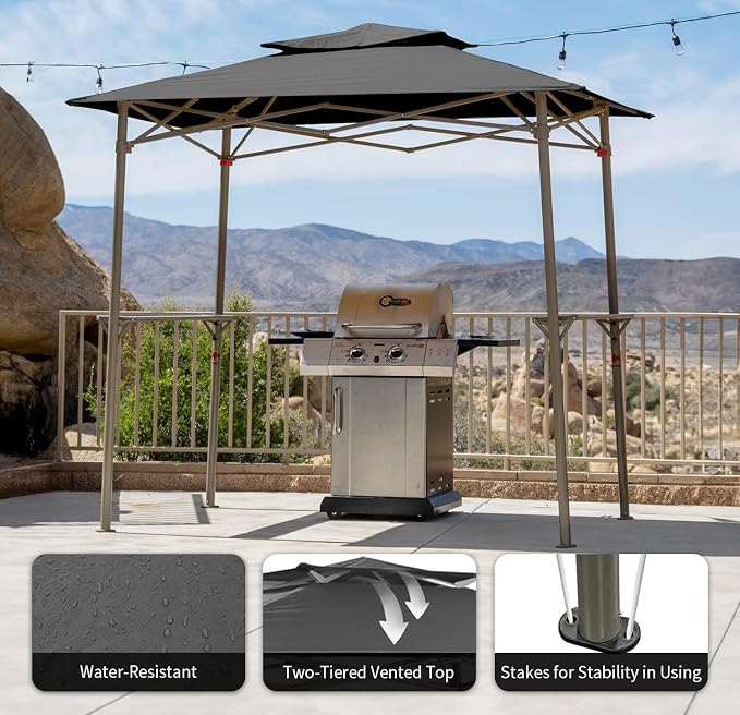 Crown Shades 8x5 Grill Gazebo - Image 4