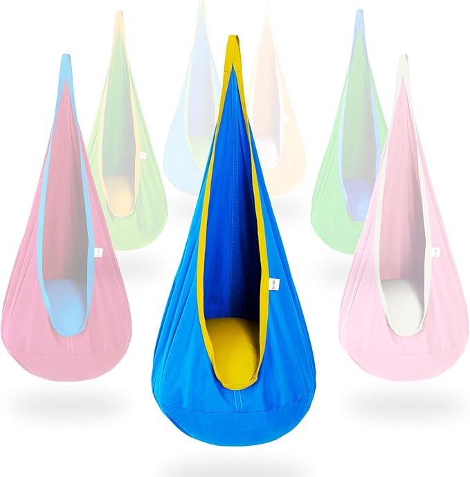 OUTREE Kids Pod Swing Seat, Cotton Child Hammock Swing Chair, Sensory Swing by WelcometoOUTREEsworld