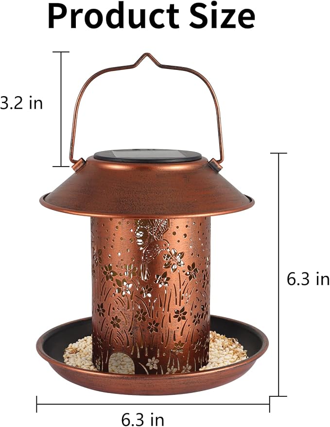 Bird Feeders for Outdoors Hummingbird Solar Lanterns Outdoor Waterproof Garden - Image 3