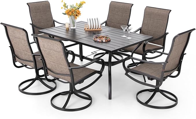PHI VILLA 7 Piece Patio Dining Set - Image 8