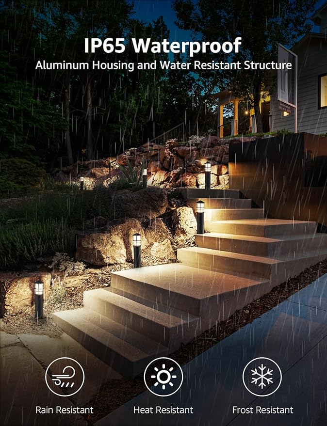 SUNVIE 12-Pack Low Voltage Landscape Pathway Lights 3W Outdoor Landscape - Image 4