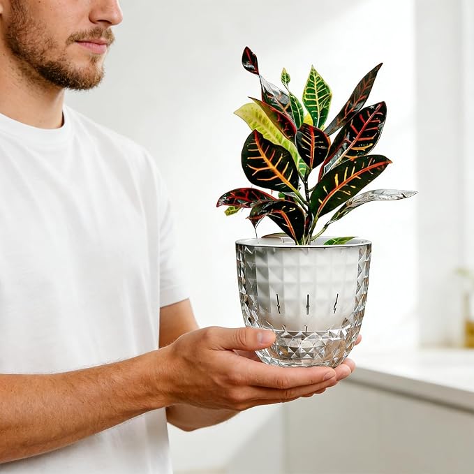 6 Pack 4 inch Self Watering Pots Planters - Image 9
