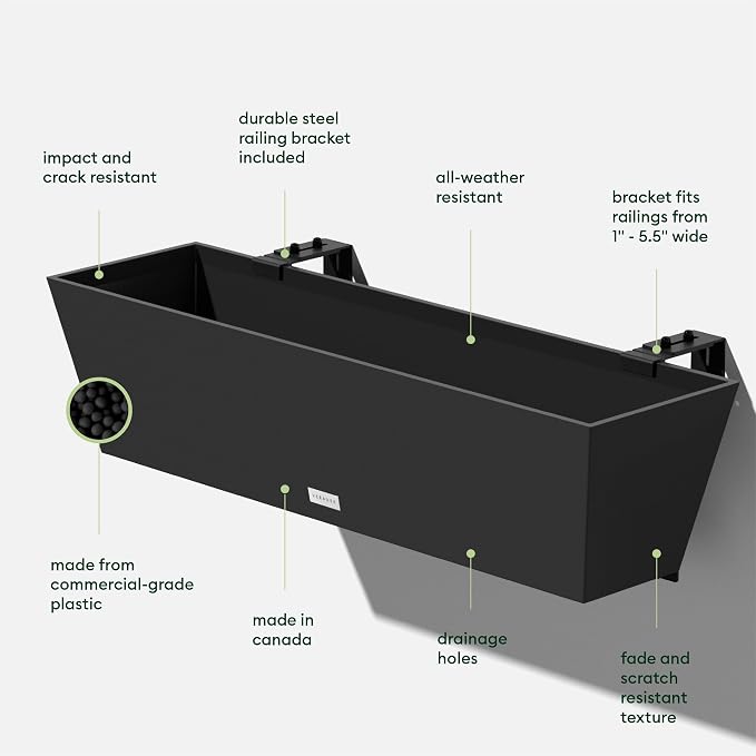 Veradek Pure Series Railing Planter - Image 3