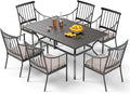 PHI VILLA 7 Piece Outdoor Dining Set by PHIVILLAThepioneerofcomfortablehouseholdsupplies
