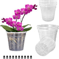 Orchid Pot, 6 Packs of 5.5" Orchid Pots by HOLANHING