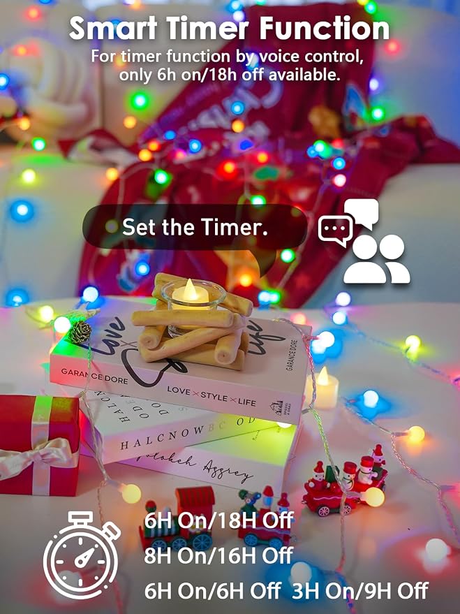 2026 New Connectable 43FT Smart Voice Controlled String Lights Indoor Outdoor | - Image 6