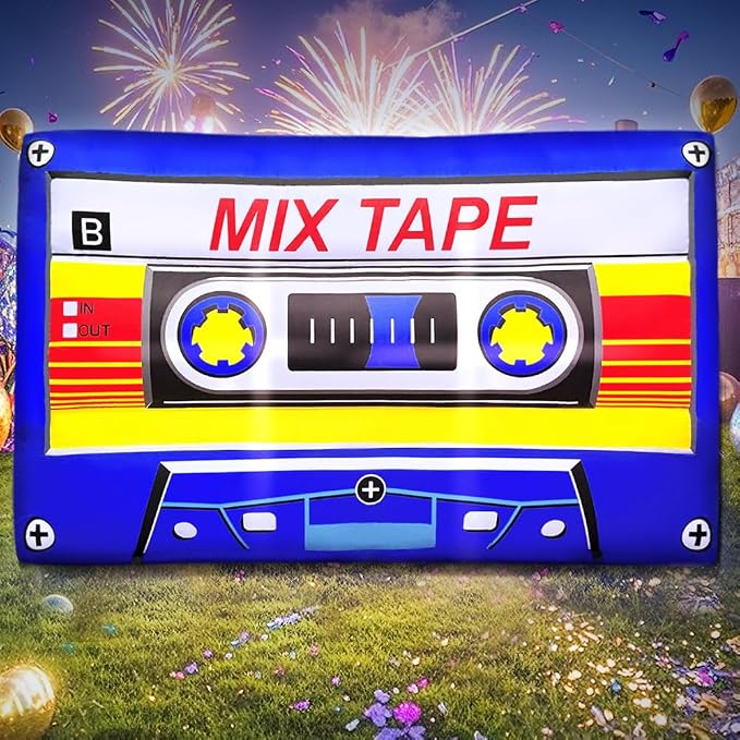 80's 90's Party Decoration 5FT Inflatable Magnetic Tape Party Decorations - Image 4