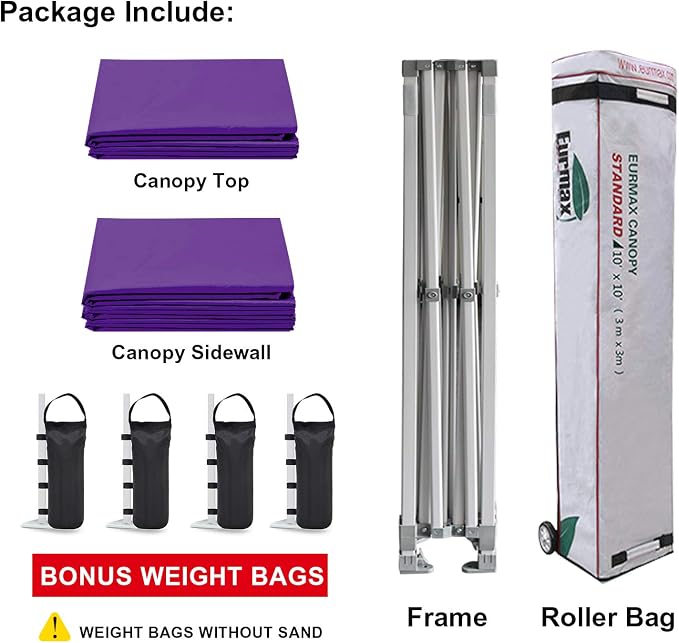 Eurmax USA 10'x10' Pop-up Canopy Tent Commercial Instant Canopies - Image 8