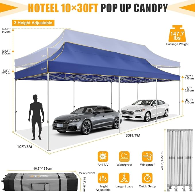 COBIZI 10x30 Heavy Duty Pop up Canopy Tent - Image 3