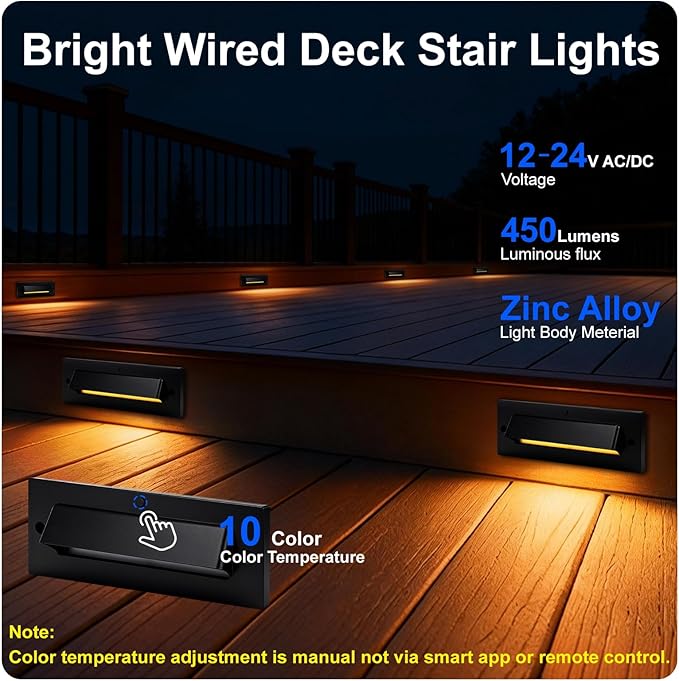 Outdoor Step Lights, 5W 12V Landscape LED RGB Color Changing Outdoor Low - Image 3