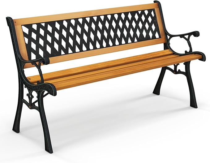 Tangkula Outdoor Garden Bench Park Bench, Patio Bench Chair by TANGKULA