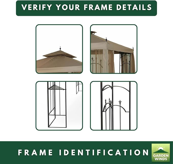 Garden Winds Durable 350 Replacement Canopy Top Compatible - Image 7