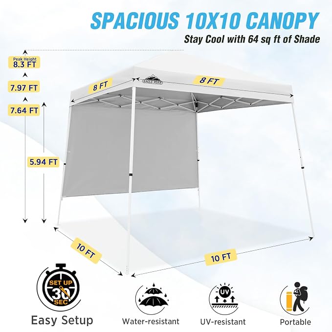 EAGLE PEAK 10x10 Pop Up Canopy Tent - Image 3