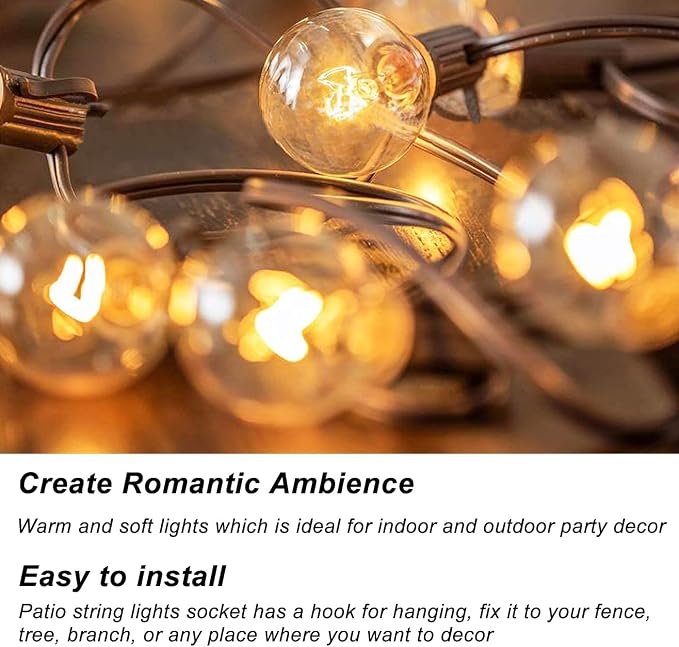 Abeja 50Ft Outdoor Patio String Lights - Image 4