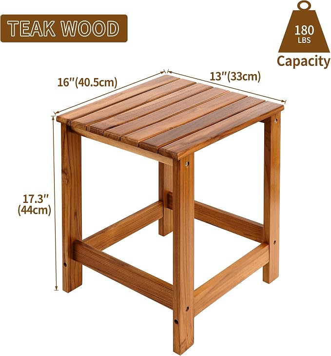 Utoplike Teak Outdoor Side Table - Image 3