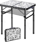 Outdoor Side Table, Portable 3 Adjustable Height Small Outdoor Folding Table by Yriuat