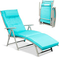 Giantex Chaise Lounge Chair for Outside, Pool Folding Reclining Beach Chair by Giantex