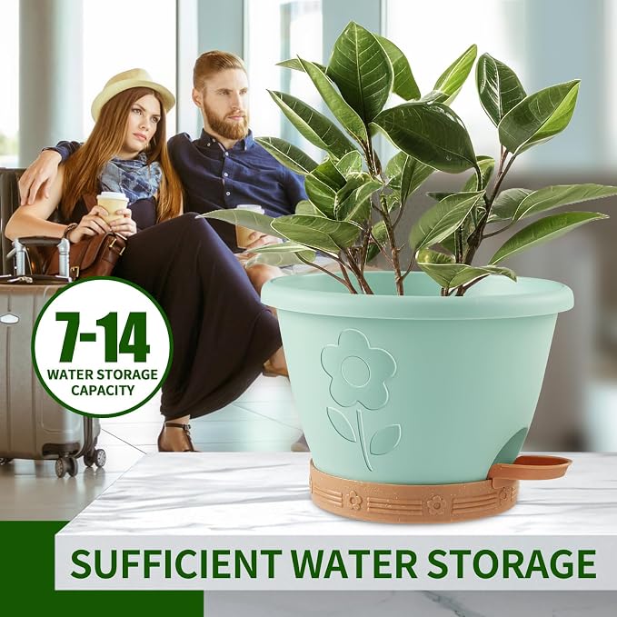 Plant Pots, Flower Pots for Indoor/Outdoor Plants, Self Watering Plastic - Image 6
