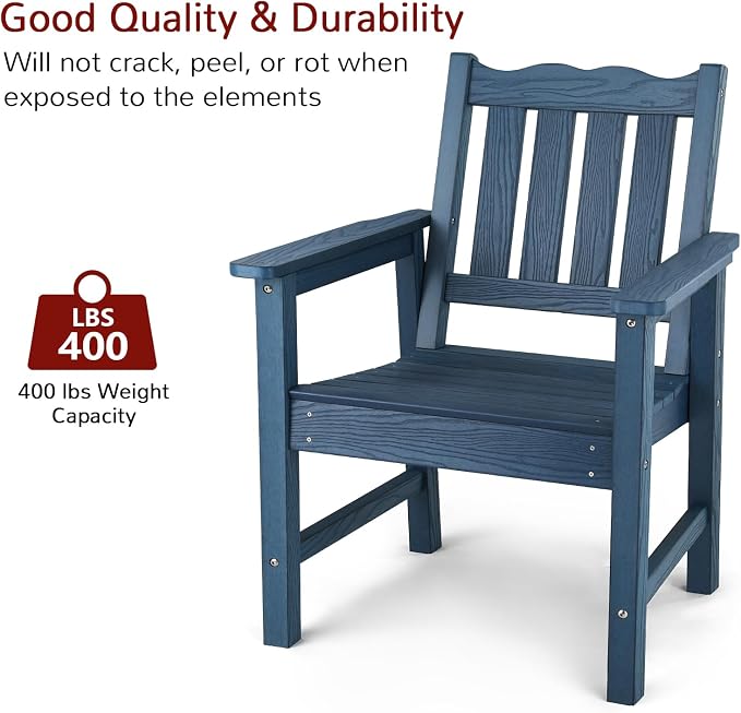 Stoog 4-Piece Patio Furniture Set, All-Weather HIPS Outdoor Dining Set - Image 5