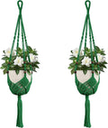 USLAI Macrame Plant Hanger Indoor Outdoor, Fits 3 to 6.5 inch Pots, Hanging by USLAI