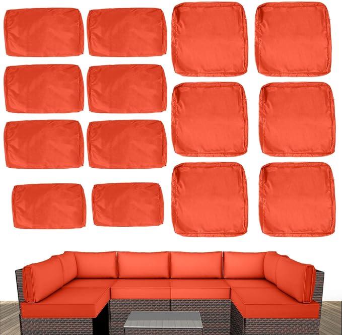 Outdoor Cushion Covers for Patio Furniture, Patio Cushion Covers Replacement by SpaceHop