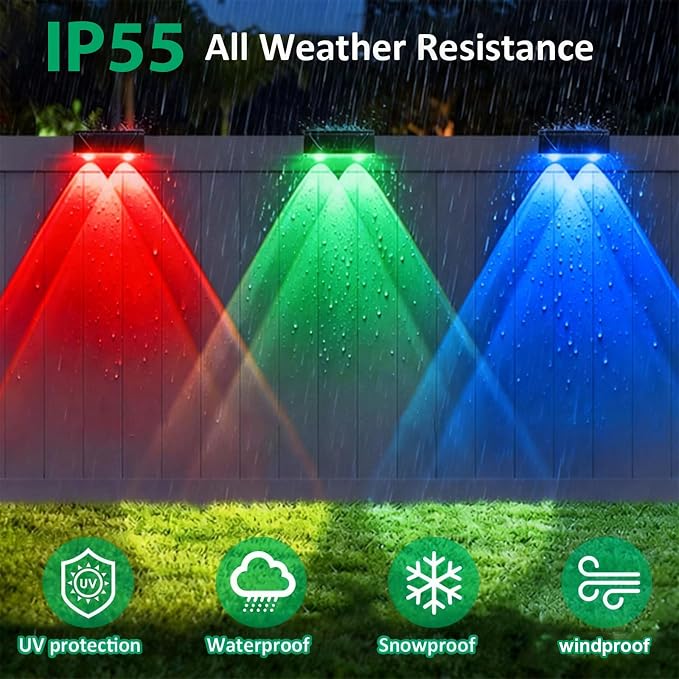 Solar Fence Lights Outdoor - Image 3