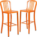 Flash Furniture Commercial Grade 30" High Orange Metal Indoor-Outdoor Barstool by FlashFurniture