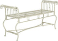 Safavieh Outdoor Collection Brielle Antique White Bench by SAFAVIEH