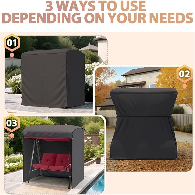 AECOJOY 2-Seat Outdoor Patio Swing Chair - Image 9