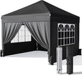 10x10 Pop Up Canopy with Sidewalls, Outdoor Instant Canopy Tent with Carry Bag by Driftalia