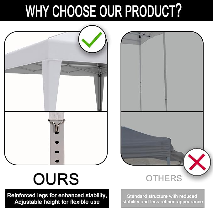 SANWAY 10x10 Pop up Canopy Tent, One-Button, Outdoor Instant Canopy Protable - Image 7
