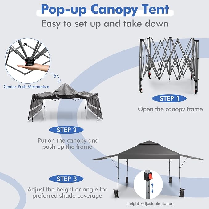 Tangkula 10x17.6 Ft Pop Up Canopy - Image 5