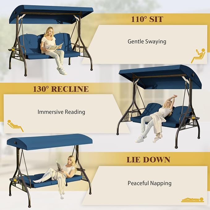 3-in-1 Convertible Outdoor Swing - Image 2