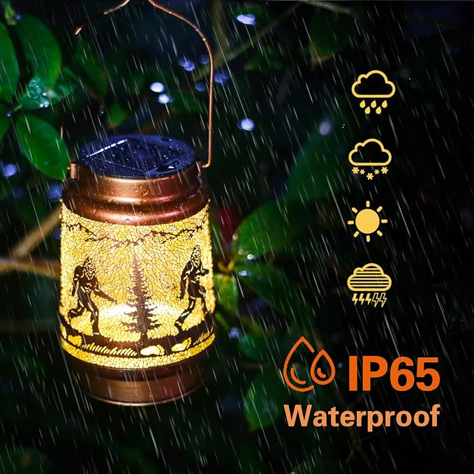 Bigfoot Solar Lanterns Outdoor Waterproof Hanging Solar Lights Big Foot - Image 5